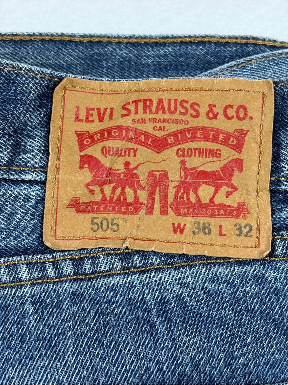 Levi's‎ 505 Men's Medium Blue Straight-Leg Jeans